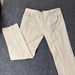 Ermenegildo Zegna Straight White Denim Cotton Blend Jeans Size 38